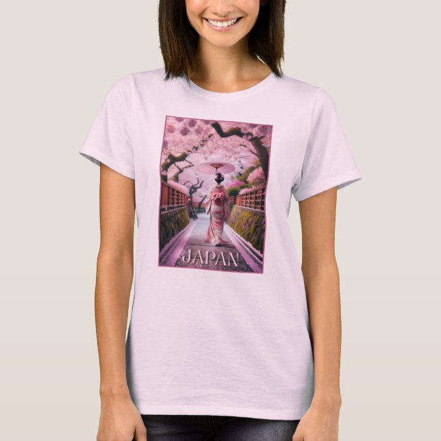 Camiseta Cereja do Japão floresce (Frente)