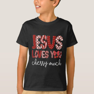 Camiseta Cereja E Laços Fofo Cereja Amo Você Cereja Muito V