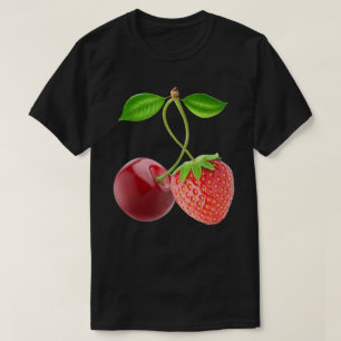 Camiseta Cereja e morango juntos