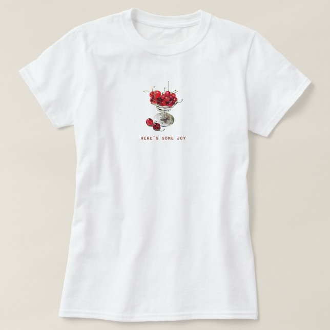 Camiseta Cereja estética fofa verão fruta fresca doce (Frente do Design)