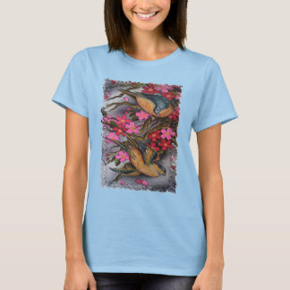 Camiseta cereja floresce