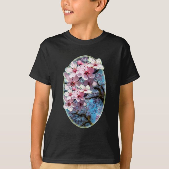 Camiseta Cereja floresce (Frente)