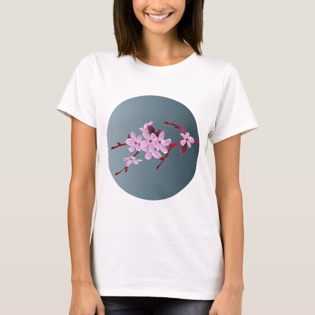 Camiseta cereja floresce, japão, primavera (Frente)