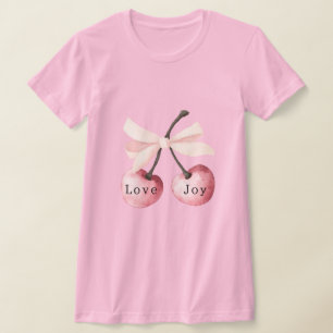 Camiseta Cerejas Amor Alegria