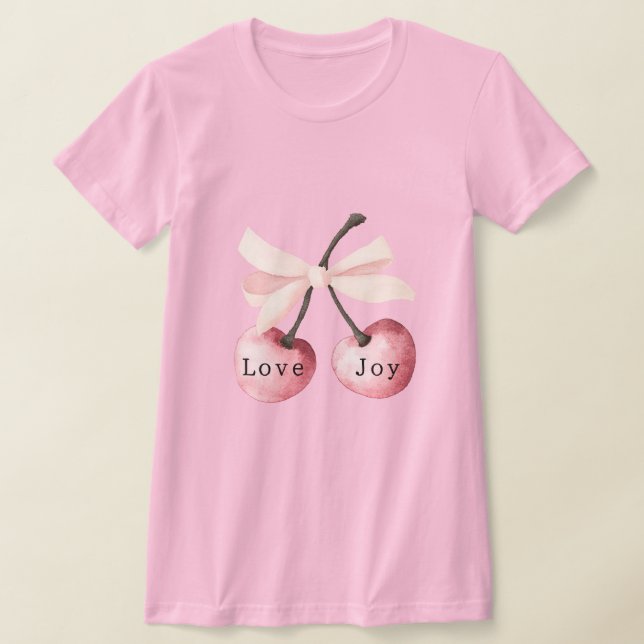 Camiseta Cerejas Amor Alegria (Postura )