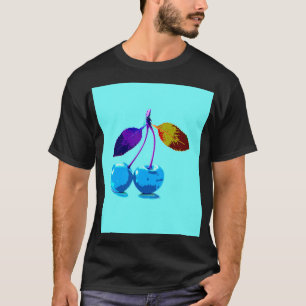 Camiseta Cerejas azuis-claras vibrantes