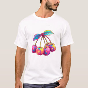 Camiseta Cerejas coloridas