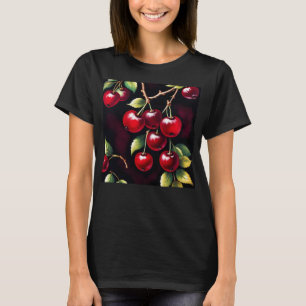 Camiseta Cerejas Vermelhas Retro