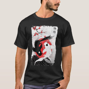 Camiseta Cerejeira Flor de Cerejeira Carpa Koi Japonesa Sak