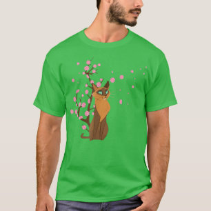 Camiseta Cerejeira Glossom Animal da espécie Japonesa Flor 