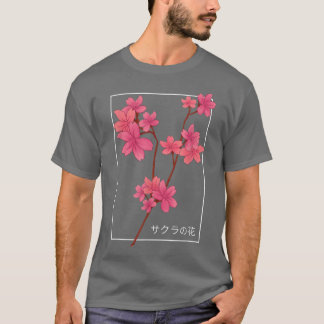 Camiseta Cerejeira japonesa Flor Rosa Rosa-Rosa Sakura Ae