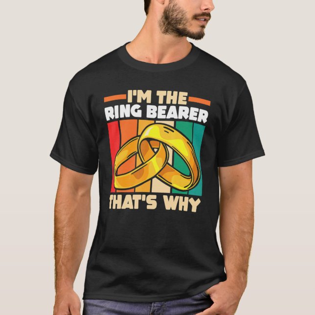 Camiseta Cerimônia de Casamento de Casamento Eu sou o Porta (Frente)