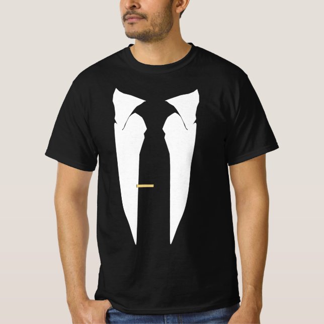 Camiseta Cerimônia de Solteiro de Baile de formatura Tuxedo (Frente)