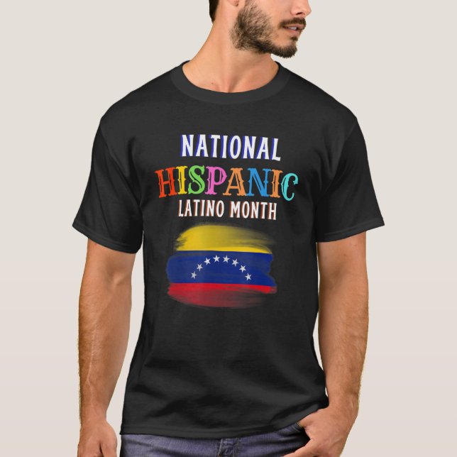 Camiseta Cerimônia Hispânica Mês de Orgulho Latim Ami (Frente)