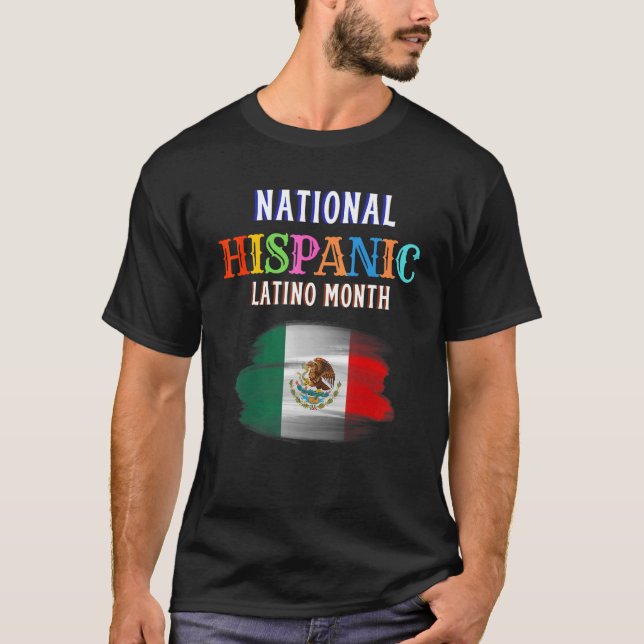 Camiseta Cerimônia Hispânica Mês de Orgulho Latim Ami (Frente)