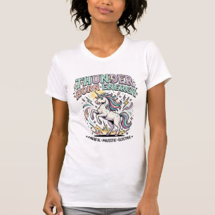 Camiseta Cerne de Trovão de Unicórnio Produto Estilo Retro 