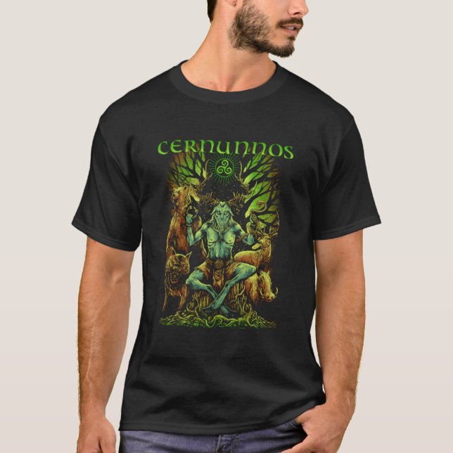 Camiseta Cernunnos Celtic Mythology Pagan Irish Deus (Frente)