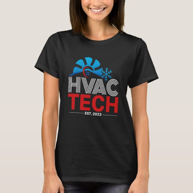 Camiseta Certificação de graduação HVAC 2023 como tecnologi (Frente)