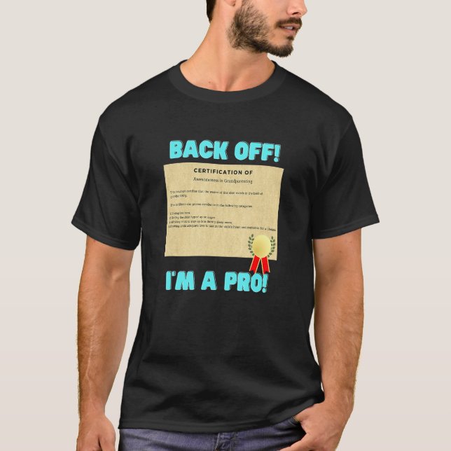 Camiseta Certificação Profissional de Avós (Frente)