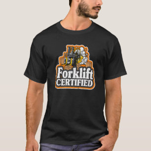 Camiseta Certificado de empilhadeira de operador de empilha