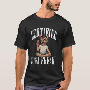 Camiseta Certificado Louco de Yoga Meditação Divertida Zen