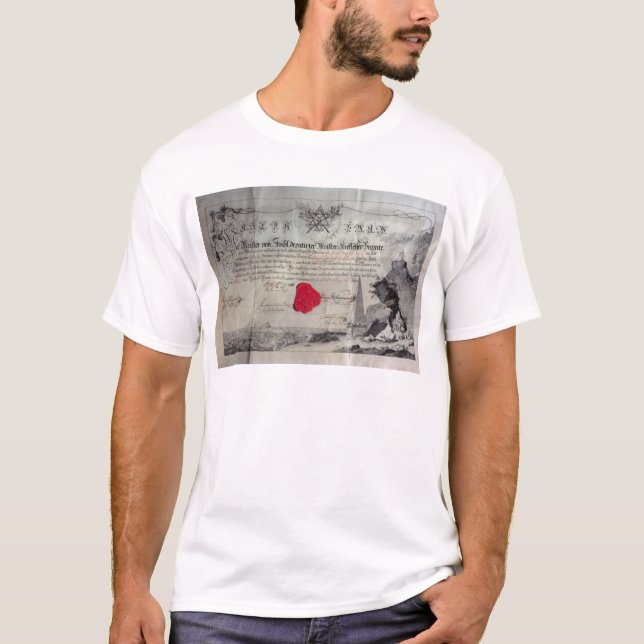 Camiseta Certificado maçónico, 1785 (Frente)