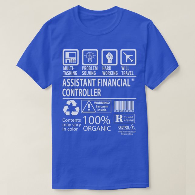 Camiseta Certificado Multitarefa do Controlador Financeiro  (Frente do Design)