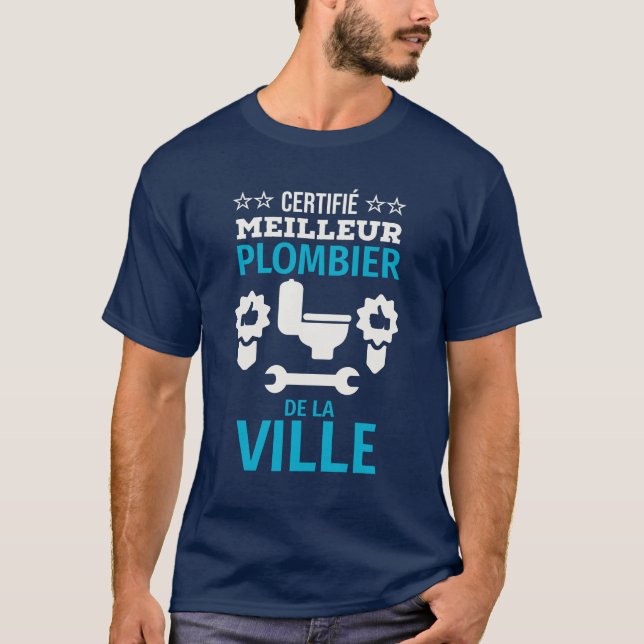 Camiseta Certifie meilleur diplombier de la ville (Frente)