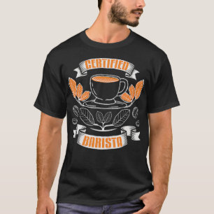 Camiseta Certified Barista Vintage Coffee Cappuccino