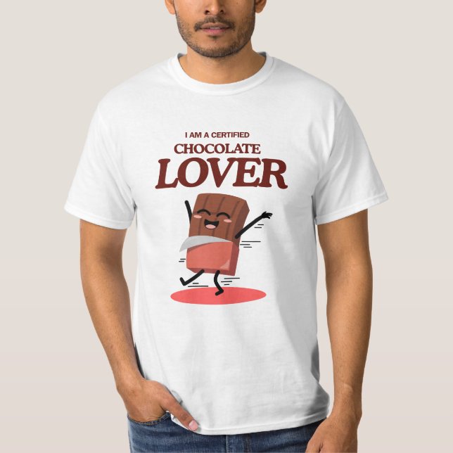 Camiseta Certified Chocolate Lover | Funny Chocolate Design (Frente)