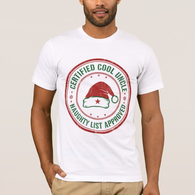 Camiseta Certified Cool Uncle – Naughty List Approved | Gru (Frente)