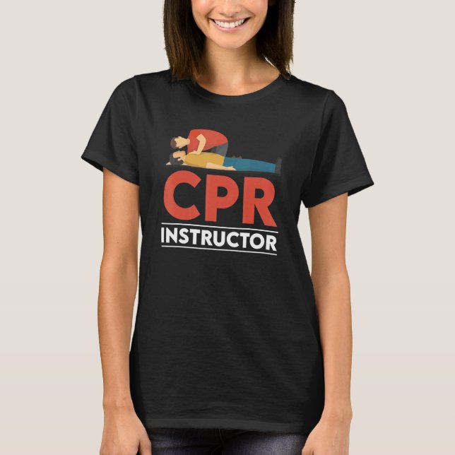 Camiseta Certified CPR Instructor Outfit First Aid AED Trai (Frente)
