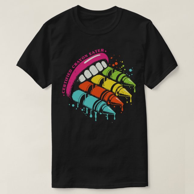 Camiseta Certified Crayon Eater (Frente do Design)