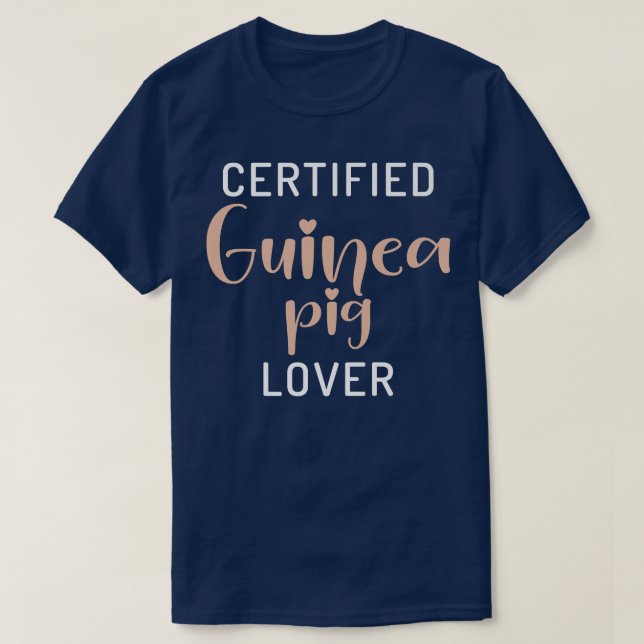 Camiseta Certified Cute Guinea Pig Lover Premium 409  (Frente do Design)