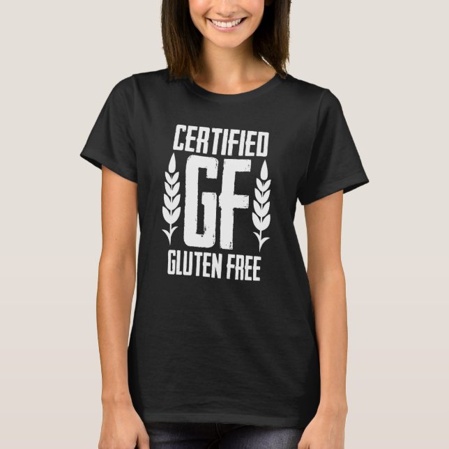 Camiseta Certified Gluten Free Celike Disease Fig (Frente)
