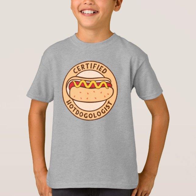Camiseta Certified Hotdogologista Engraçado Cachorro Quente (Frente)