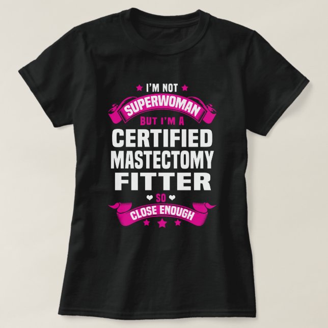 Camiseta Certified Mastectomy Fitter (Frente do Design)