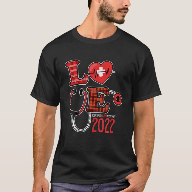 Camiseta Certified Nurse Assistant 2022 Graduation Cute Lov (Frente)