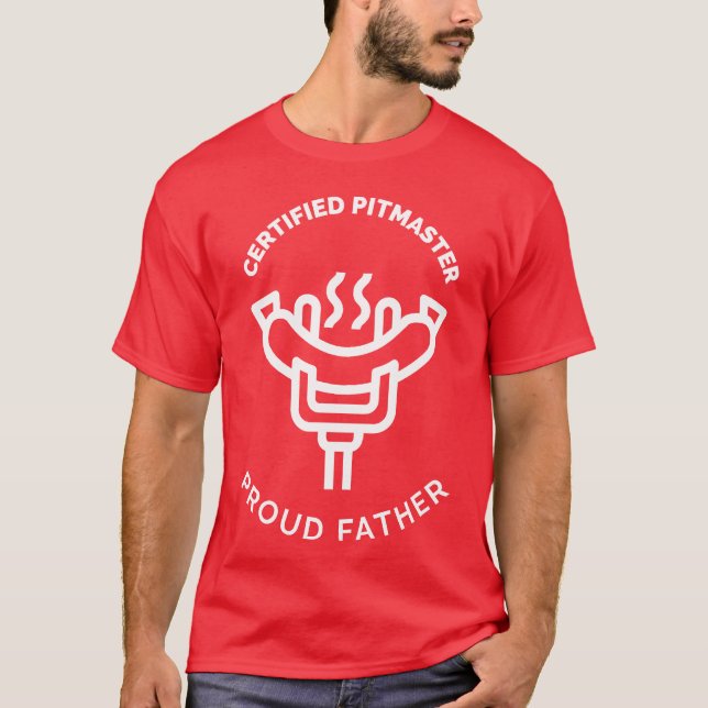 Camiseta Certified Pitmaster Orud Padre Funny Dia de os pai (Frente)