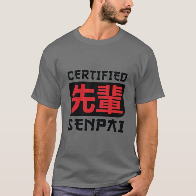 Camiseta Certified Senpai Shirt, Funny Anime Merch For Teen (Frente)