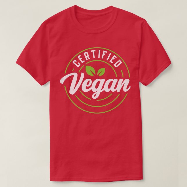 Camiseta Certified Vegan Powered By Veggies Funny Vegetaria (Frente do Design)