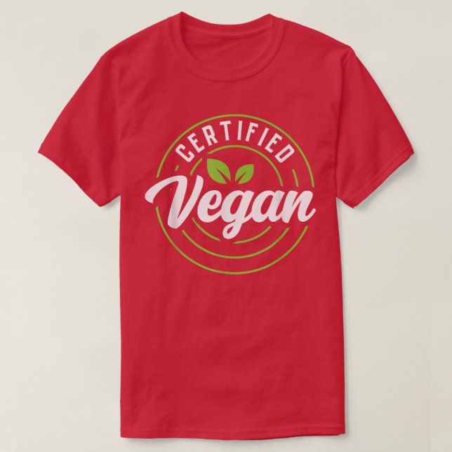 Camiseta Certified Vegan Powered By Veggies Funny Vegetaria (Frente do Design)