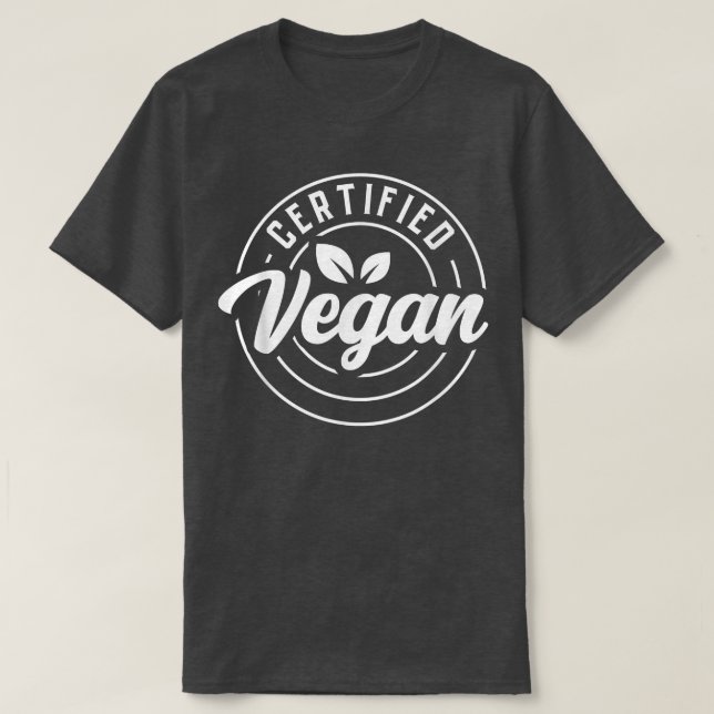 Camiseta Certified Vegan Powered By Veggies Funny Vegetaria (Frente do Design)