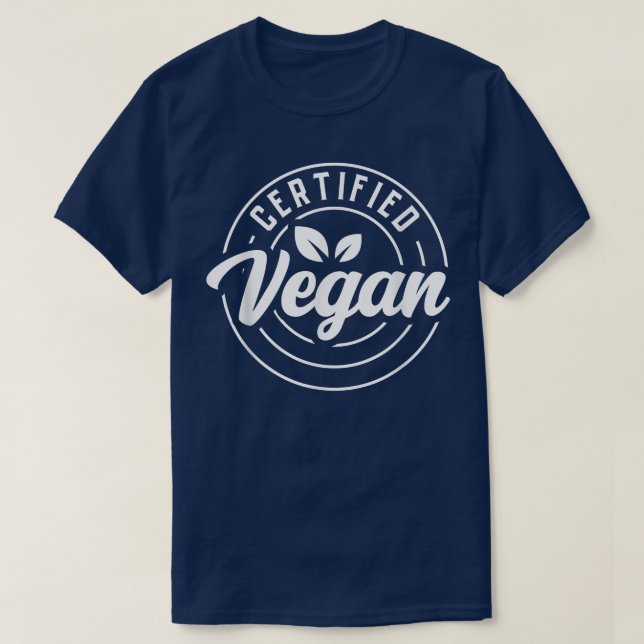 Camiseta Certified Vegan Powered By Veggies Funny Vegetaria (Frente do Design)