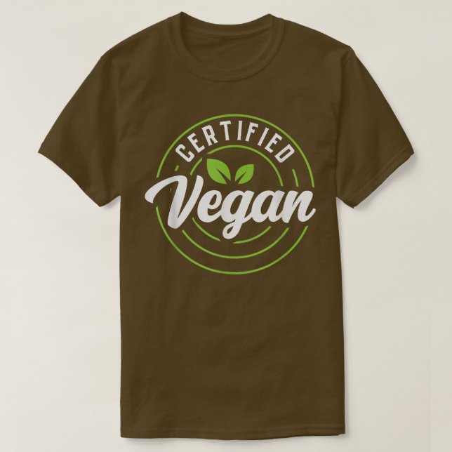 Camiseta Certified Vegan Powered By Veggies Funny Vegetaria (Frente do Design)
