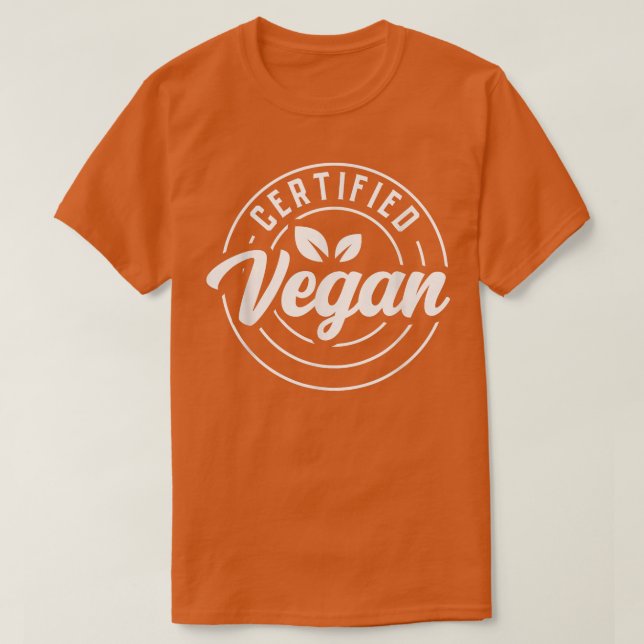 Camiseta Certified Vegan Powered By Veggies Funny Vegetaria (Frente do Design)