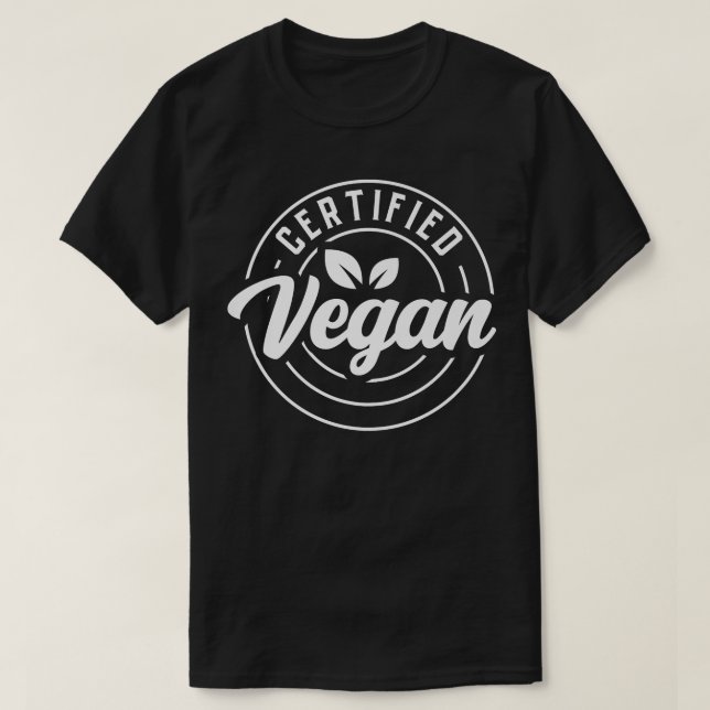 Camiseta Certified Vegan Powered By Veggies Funny Vegetaria (Frente do Design)