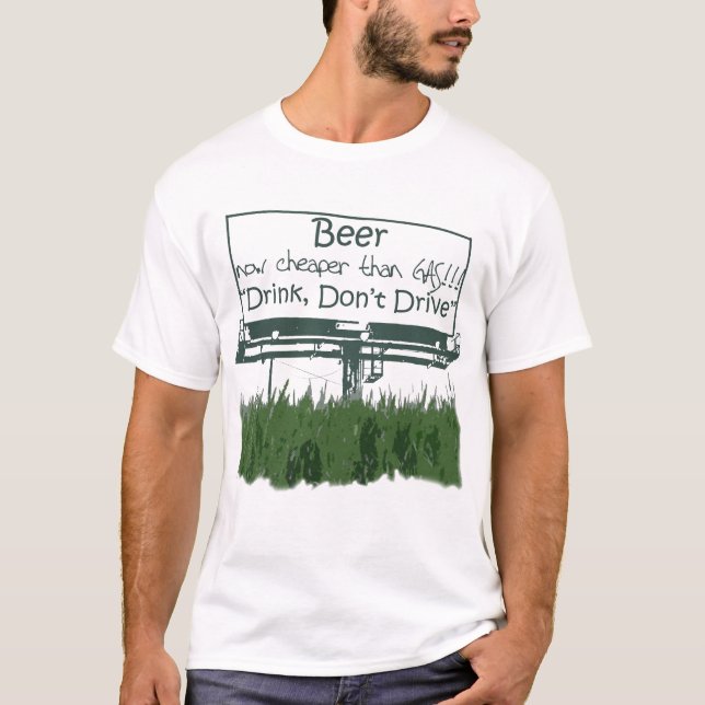 Camiseta Cerveja, agora mais barata do que o gás (Frente)