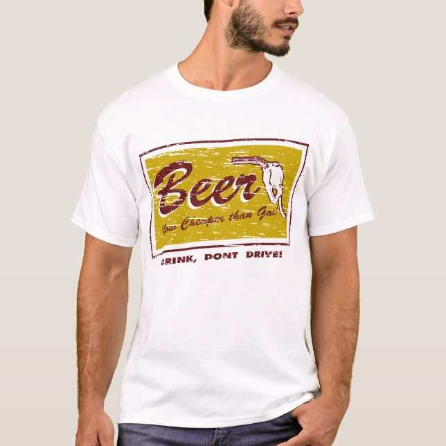 Camiseta CERVEJA… agora mais barata do que o gás (Frente)