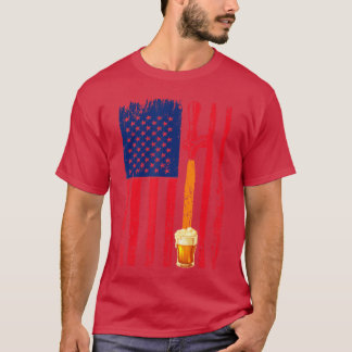 Camiseta Cerveja Artesanal Bandeira Americana EUA 4 de Julh